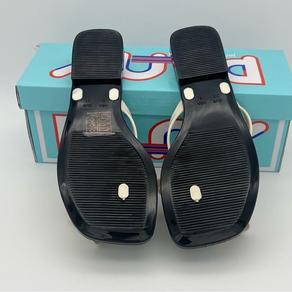 Jeffrey Campbell Size 6 Sugary Sandals black with cream bow NWT - Picture 7 of 7
